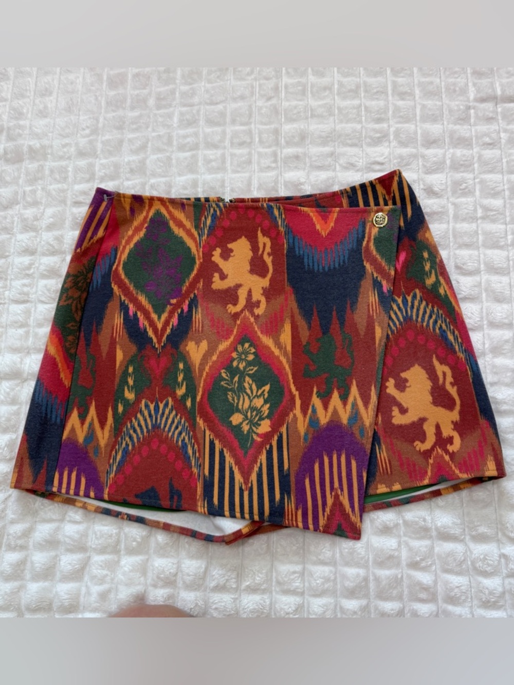 NEW Alden Adair Large Felicity Skort Shorts in Royal Ikat